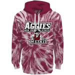 new mexico state aggies tie dye pattern crimson hoodie best selling