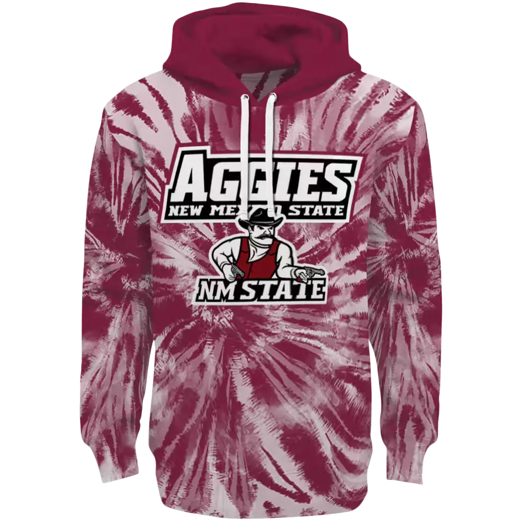 new mexico state aggies tie dye pattern crimson hoodie best selling new mexico state aggies tie dye pattern crimson hoodie best selling