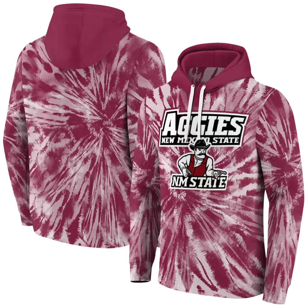 new mexico state aggies tie dye pattern crimson hoodie fashion forward new mexico state aggies tie dye pattern crimson hoodie fashion forward