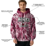 new mexico state aggies tie dye pattern crimson hoodie best selling