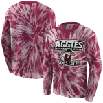 new mexico state aggies tie dye pattern crimson hoodie best selling