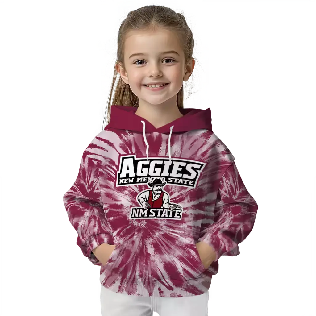 new mexico state aggies tie dye pattern crimson hoodie top rated new mexico state aggies tie dye pattern crimson hoodie top rated
