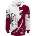 new mexico state aggies triangular pattern crimson white hoodie best selling