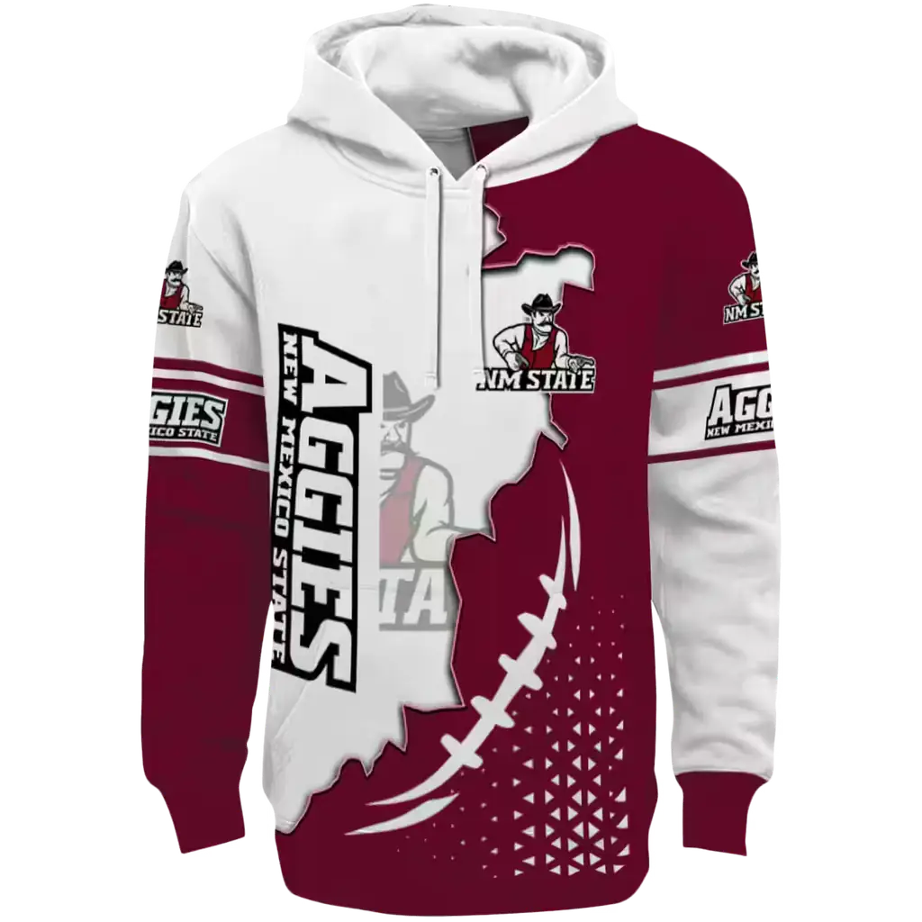 new mexico state aggies triangular pattern crimson white hoodie best selling new mexico state aggies triangular pattern crimson white hoodie best selling