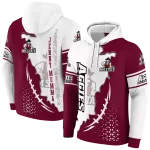 new mexico state aggies triangular pattern crimson white hoodie best selling