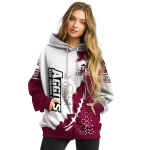 new mexico state aggies triangular pattern crimson white hoodie best selling