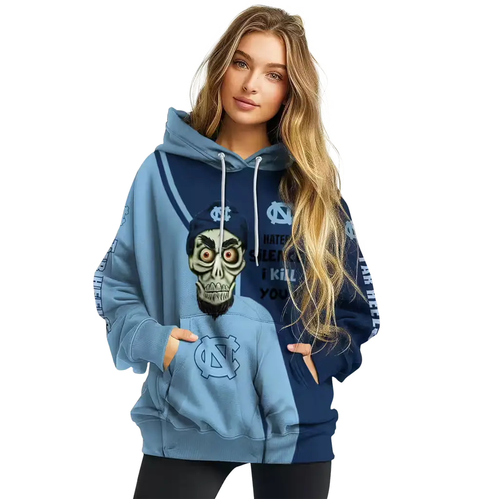 north carolina tar heels achmed skull light blue hoodie high quality north carolina tar heels achmed skull light blue hoodie high quality