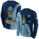 north carolina tar heels achmed skull light blue hoodie best selling