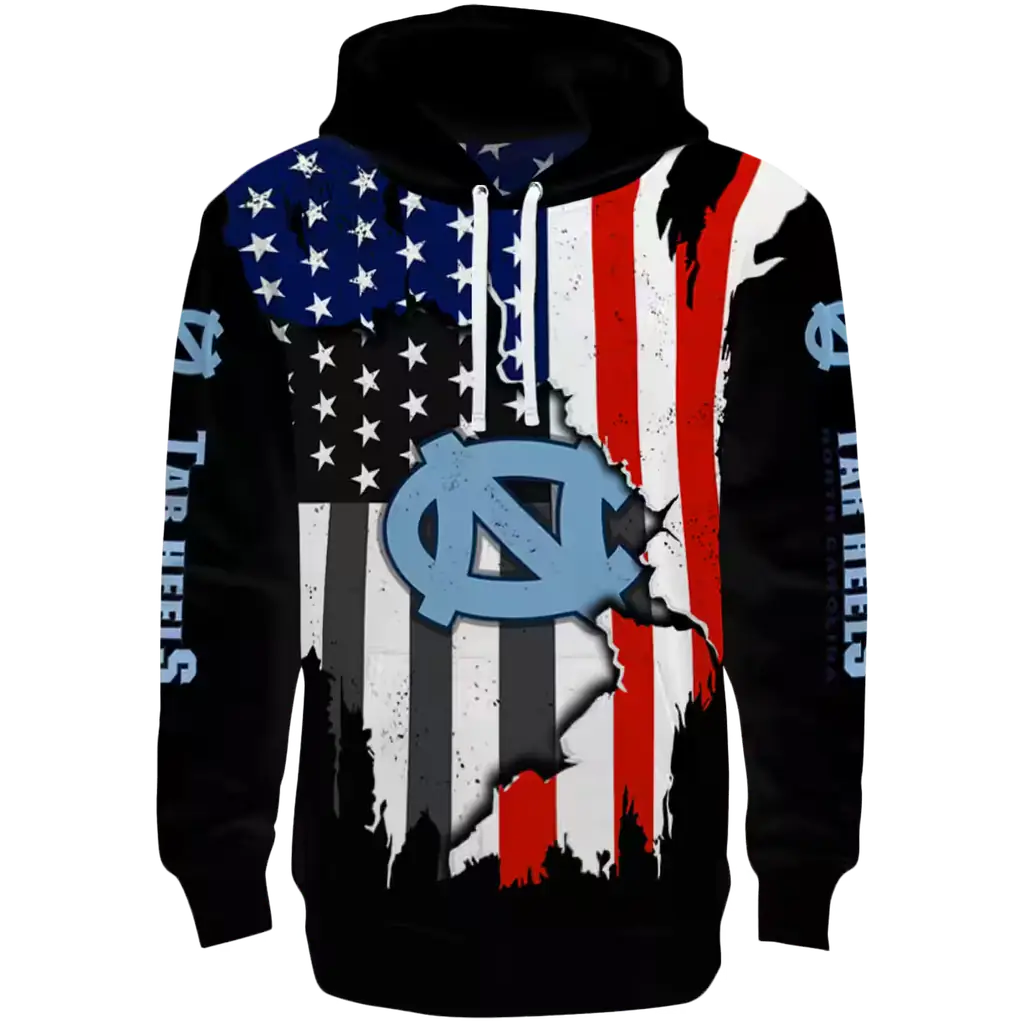 north carolina tar heels american pride black hoodie best selling north carolina tar heels american pride black hoodie best selling