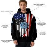 north carolina tar heels american pride black hoodie best selling