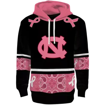 north carolina tar heels awareness ribbon black pink hoodie best selling