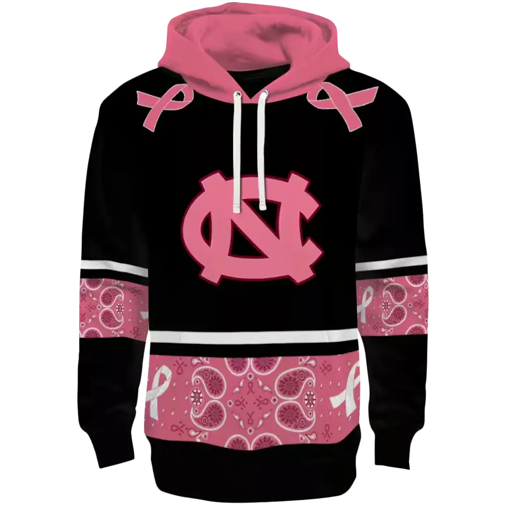 north carolina tar heels awareness ribbon black pink hoodie best selling north carolina tar heels awareness ribbon black pink hoodie best selling