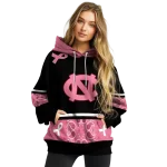 north carolina tar heels awareness ribbon black pink hoodie best selling