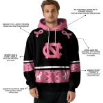 north carolina tar heels awareness ribbon black pink hoodie best selling