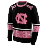 north carolina tar heels awareness ribbon black pink hoodie best selling