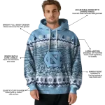 north carolina tar heels christmas trees light blue hoodie best selling