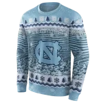 north carolina tar heels christmas trees light blue hoodie best selling