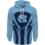 north carolina tar heels concentric lines light blue black hoodie best selling