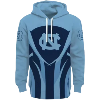 north carolina tar heels concentric lines light blue black hoodie best selling