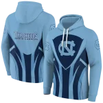 north carolina tar heels concentric lines light blue black hoodie best selling