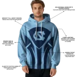 north carolina tar heels concentric lines light blue black hoodie best selling
