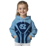 north carolina tar heels concentric lines light blue black hoodie best selling
