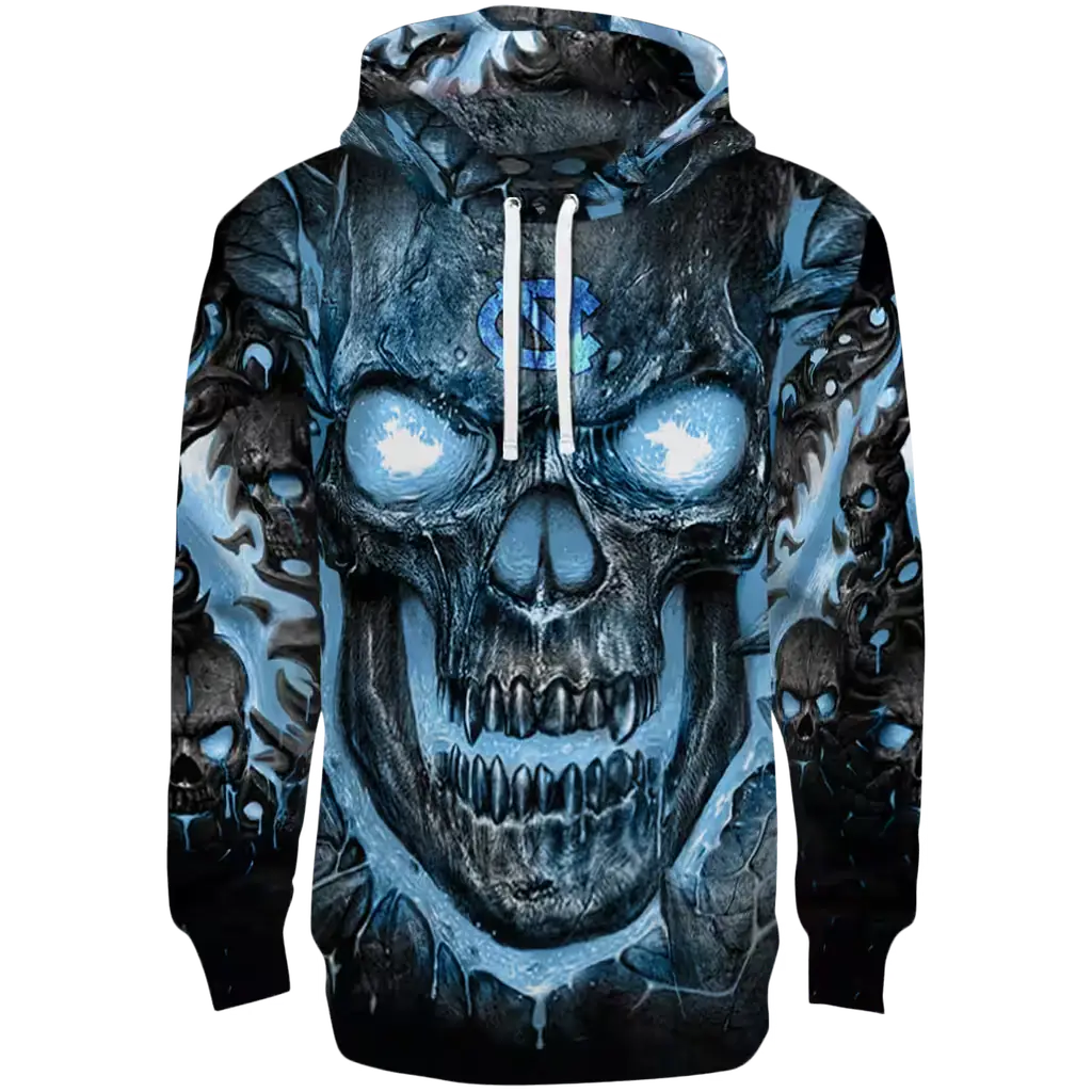 north carolina tar heels demonic skull light blue black hoodie best selling north carolina tar heels demonic skull light blue black hoodie best selling