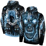 north carolina tar heels demonic skull light blue black hoodie best selling