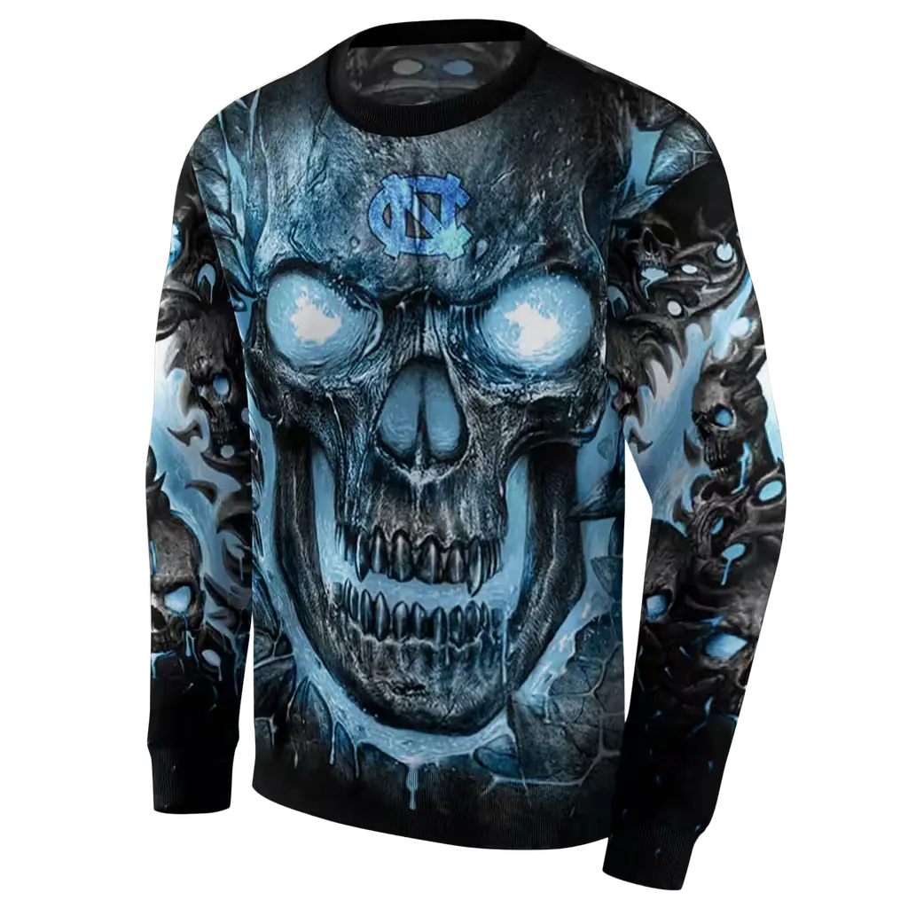 north carolina tar heels demonic skull light blue black hoodie new arrival north carolina tar heels demonic skull light blue black hoodie new arrival