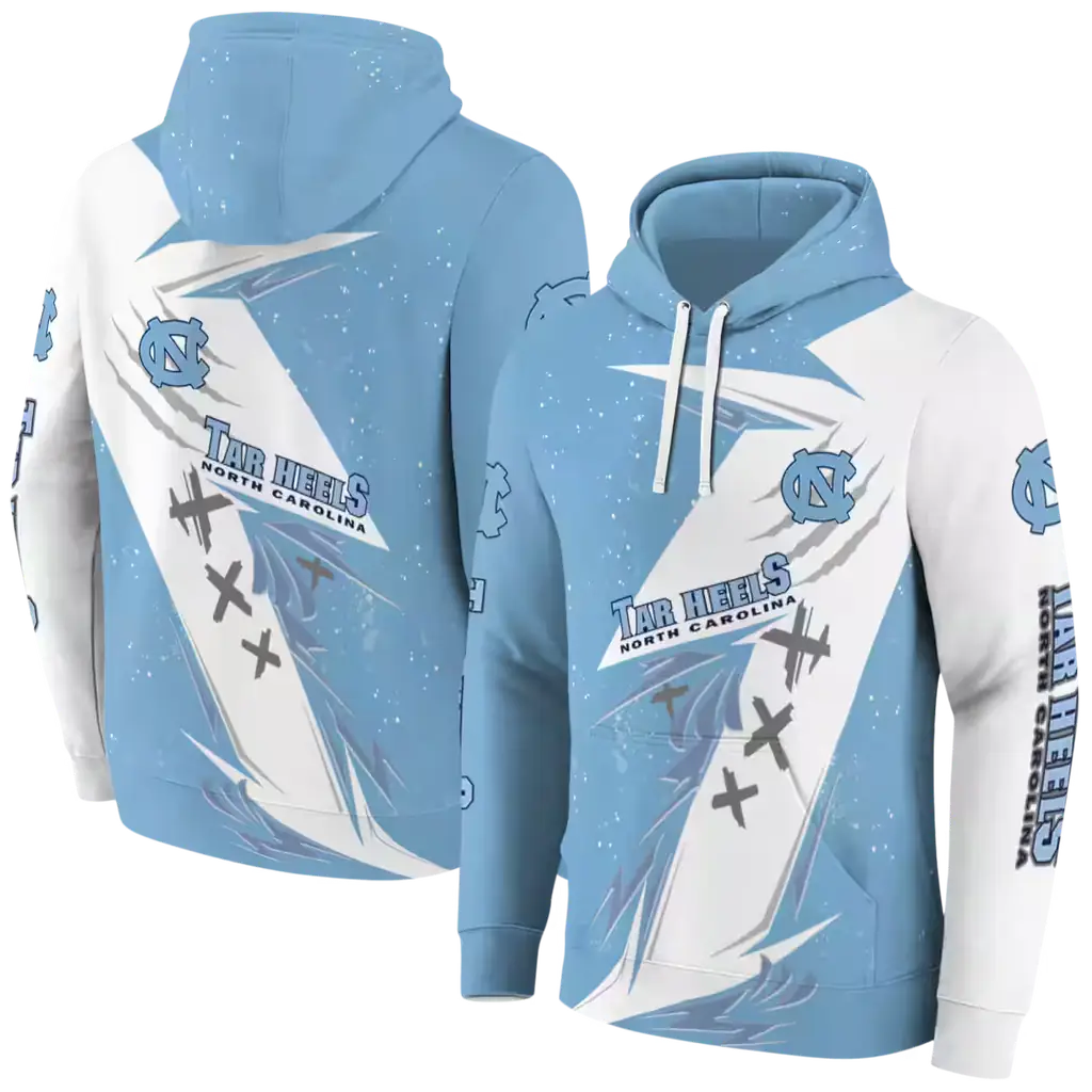 north carolina tar heels dynamic slash light blue white hoodie fashion forward north carolina tar heels dynamic slash light blue white hoodie fashion forward