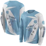 north carolina tar heels dynamic slash light blue white hoodie best selling