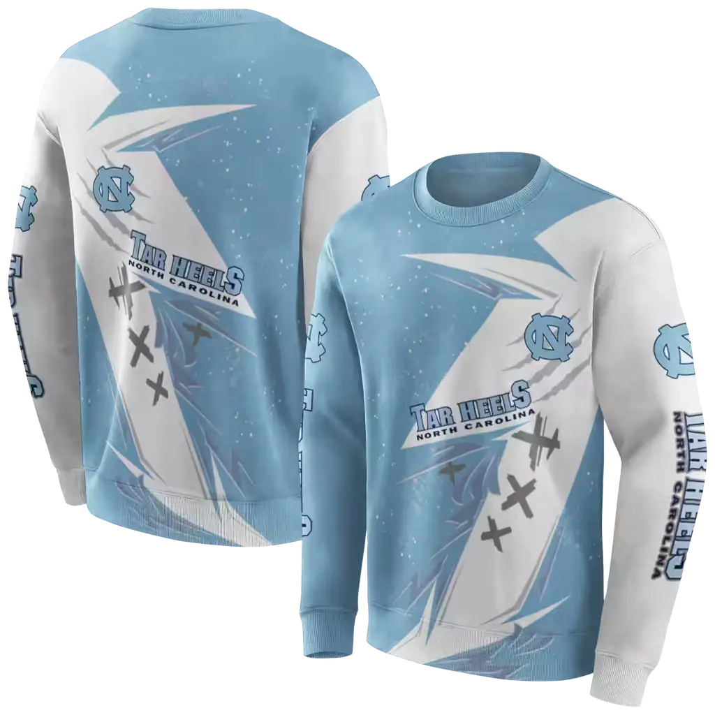 north carolina tar heels dynamic slash light blue white hoodie premium grade north carolina tar heels dynamic slash light blue white hoodie premium grade