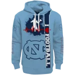 north carolina tar heels football heartbeat light blue hoodie best selling
