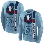 north carolina tar heels football heartbeat light blue hoodie best selling