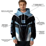 north carolina tar heels futuristic pattern light blue black hoodie best selling