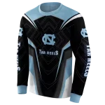 north carolina tar heels futuristic pattern light blue black hoodie best selling