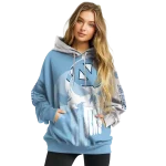 north carolina tar heels graphic punisher light blue white hoodie best selling