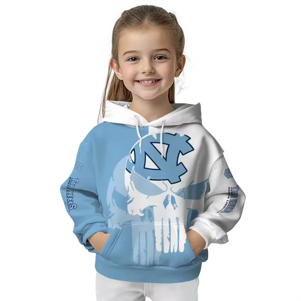 north carolina tar heels graphic punisher light blue white hoodie top rated north carolina tar heels graphic punisher light blue white hoodie top rated