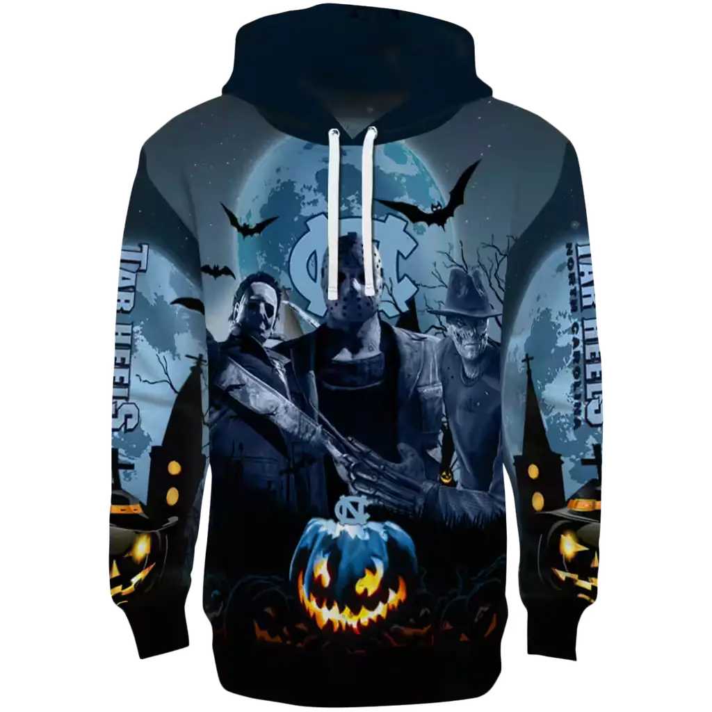 north carolina tar heels halloween vibes light blue black hoodie best selling north carolina tar heels halloween vibes light blue black hoodie best selling