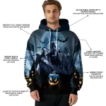 north carolina tar heels halloween vibes light blue black hoodie best selling