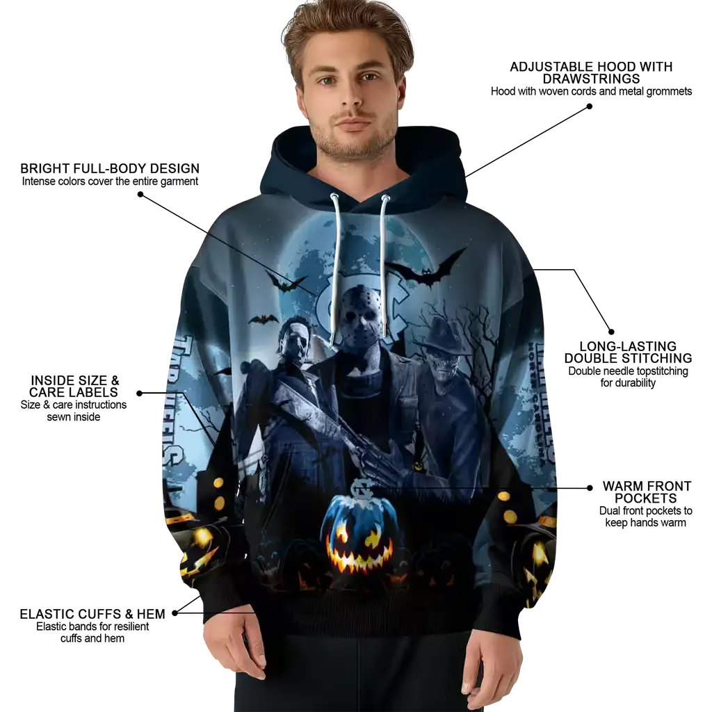 north carolina tar heels halloween vibes light blue black hoodie latest model north carolina tar heels halloween vibes light blue black hoodie latest model