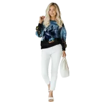 north carolina tar heels halloween vibes light blue black hoodie best selling