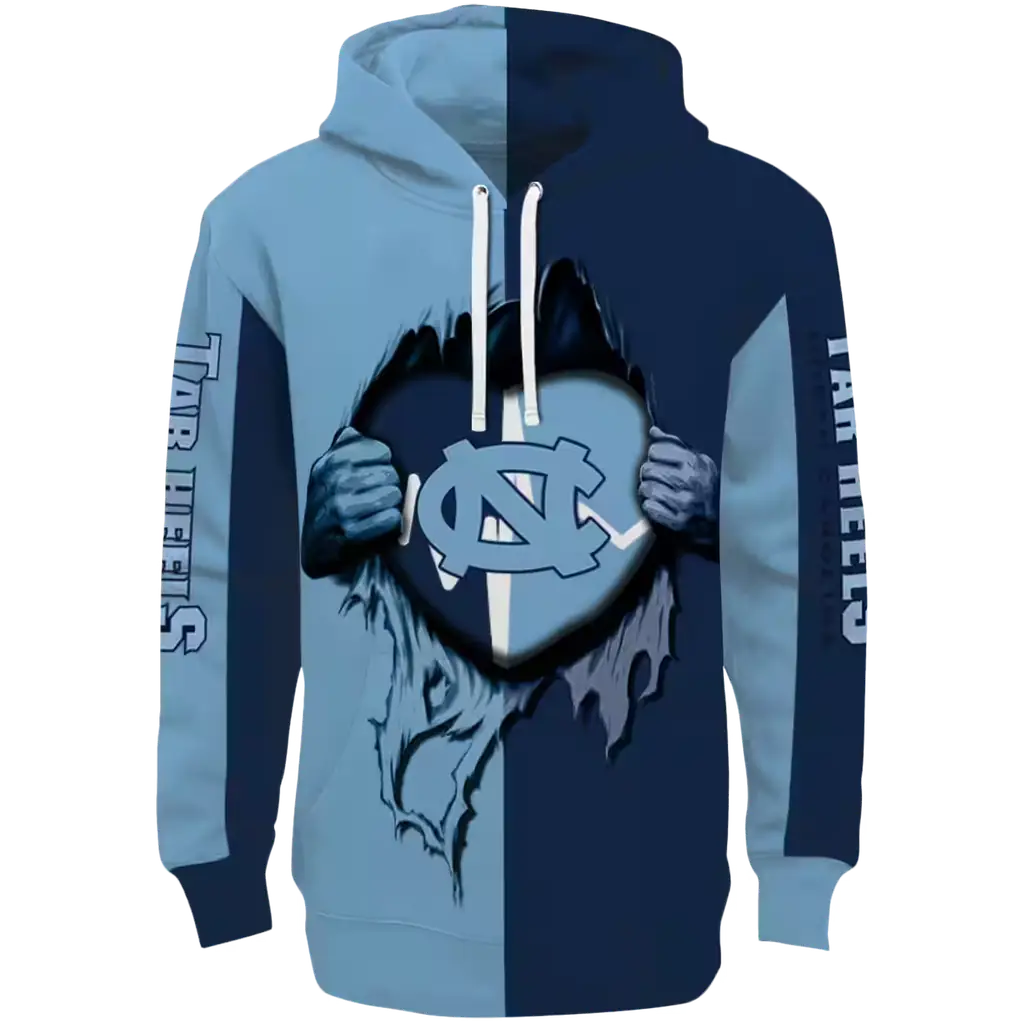 north carolina tar heels heartbeat graphic light blue hoodie best selling north carolina tar heels heartbeat graphic light blue hoodie best selling