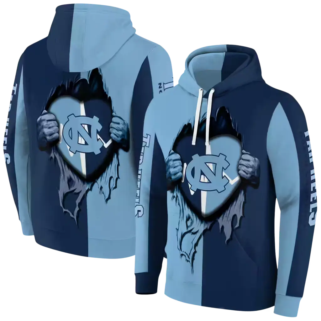 north carolina tar heels heartbeat graphic light blue hoodie fashion forward north carolina tar heels heartbeat graphic light blue hoodie fashion forward