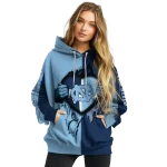 north carolina tar heels heartbeat graphic light blue hoodie best selling