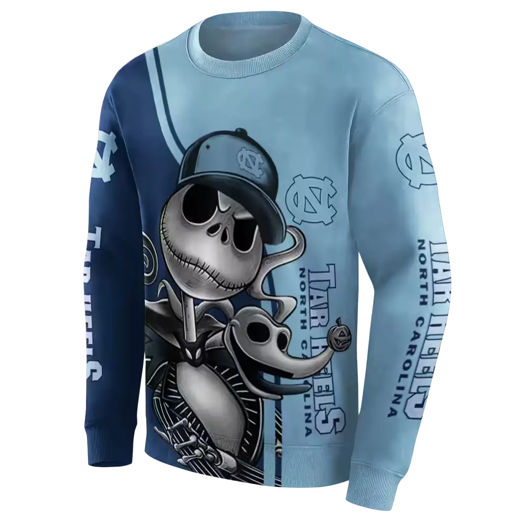 north carolina tar heels jack skellington light blue hoodie new arrival north carolina tar heels jack skellington light blue hoodie new arrival
