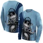 north carolina tar heels jack skellington light blue hoodie best selling