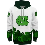 north carolina tar heels lucky motif white green hoodie best selling
