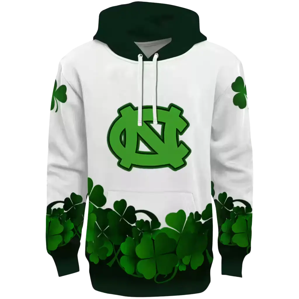 north carolina tar heels lucky motif white green hoodie best selling north carolina tar heels lucky motif white green hoodie best selling
