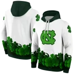 north carolina tar heels lucky motif white green hoodie best selling